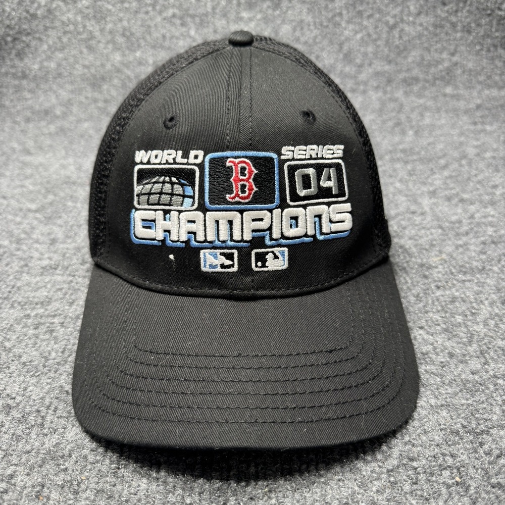 Boston Red Sox New Era 2004 World Series Champions Hat Mens OSFA Black Mesh